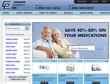 Tablet Screenshot of canadianpharmacylink.com